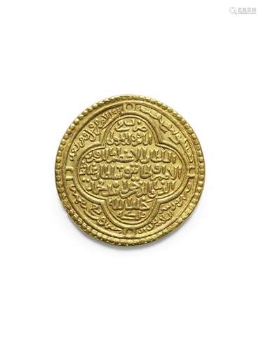 An Ilkhanid gold multiple presentation dinar from the reign of Muhammad Khudabanda Oljaitu (AD 13...