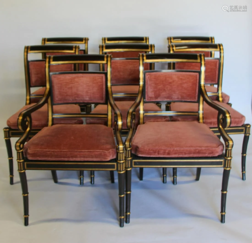 BAKER.Set Of 8 Regency Style Chairs With…