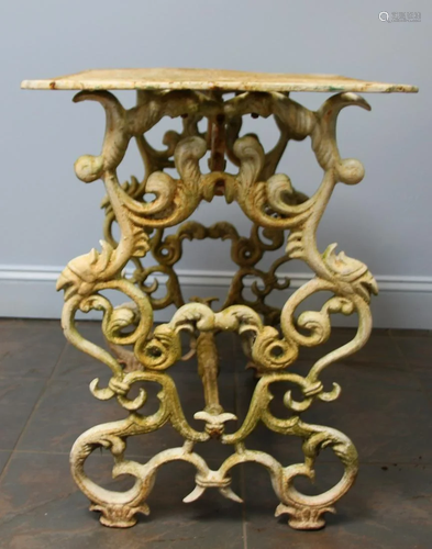 19th Century Cast Iron Garden Table.