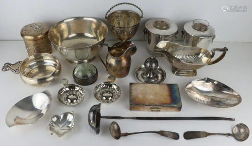 SILVER. Assorted Silver Hollow Ware Group…