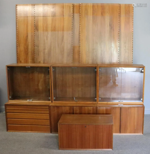 Midcentury Walnut Cado Style Wall Unit .