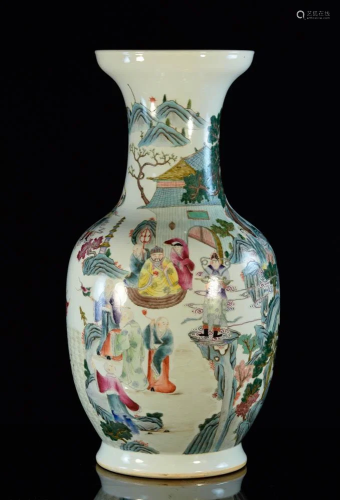 Large Chinese Famille Rose Porcelain Vas…
