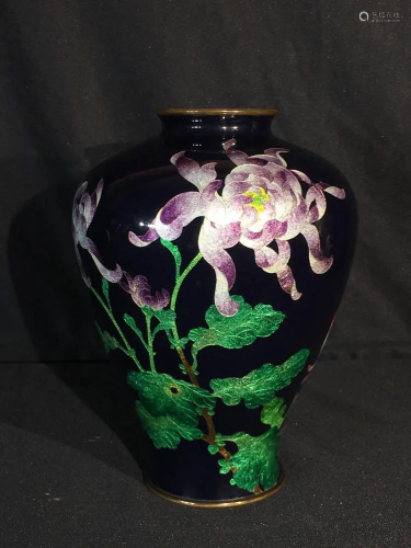 Japanese Cloisonne Vase - Gimbari Floral