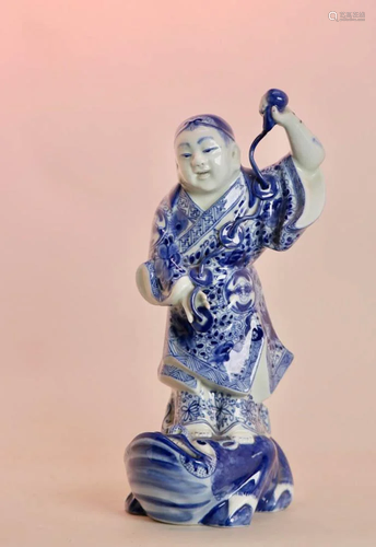 Chinese Porcelain Immortal Louhai on Toad