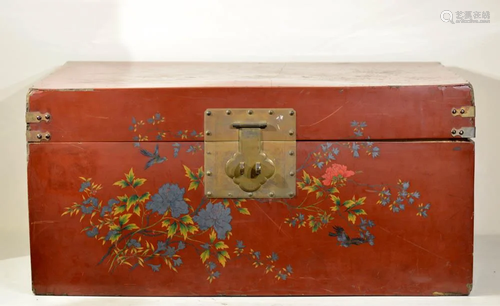 Chinese Fuzhou Lacquer Trunk for Painitng …