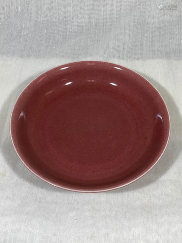 Chinese Oxblood Porcelain Dish