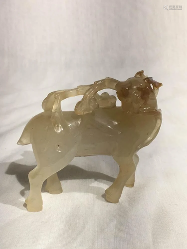 Chinese Agate Carving of Deer