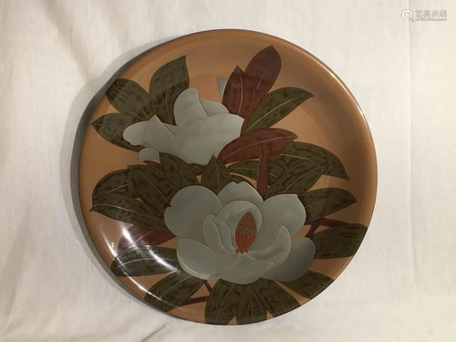 Japanese Lacquer Charger - Flower