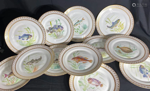 Royal Copenhagen Fish Plates by Various Artis…