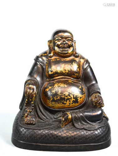 Chinese Sino Tibetan Bronze Laughing Buddha …