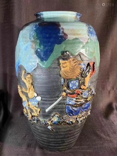 Stunning Japanese studio pottery vase by Shoji