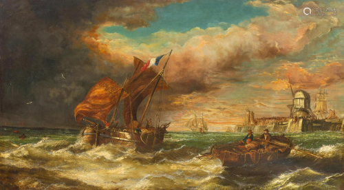 John Callow (British, 1822-1878) Fishing Vessel…