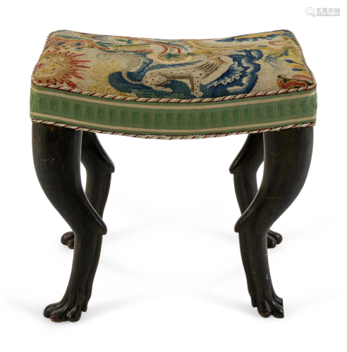 An Italian Carved and Ebonized Bench Heig…