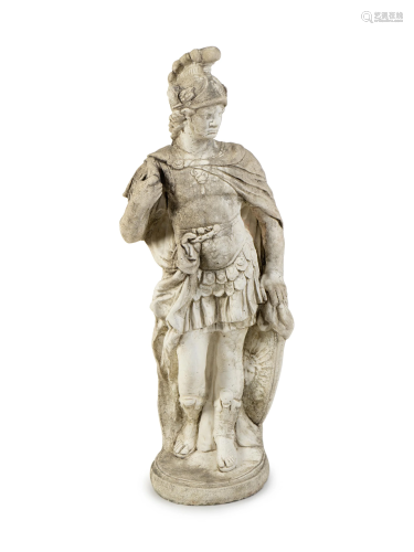 A Carved Stone Figure of a Roman Soldier…