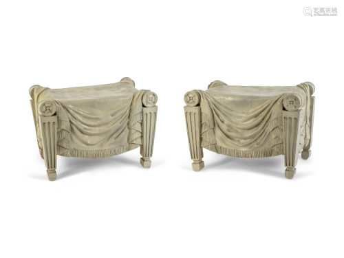 A Pair of Cast Resin Reproduction Tatham Stool…