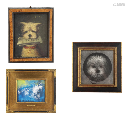 Three Framed Pictures of Cairn Terriers Brutus, 9 …
