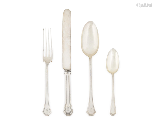 An American Silver Part Flatware Service