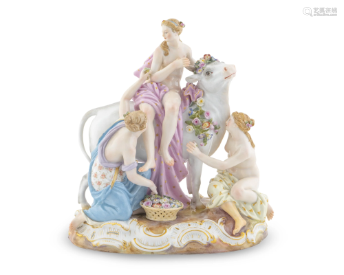 A Meissen Porcelain Figure of Europa and the …