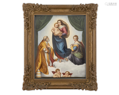 A Large Berlin Porcelain Plaque; The Mad…