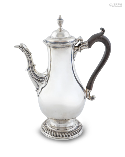 A George III Silver Coffee Pot Height 11 3/8 …