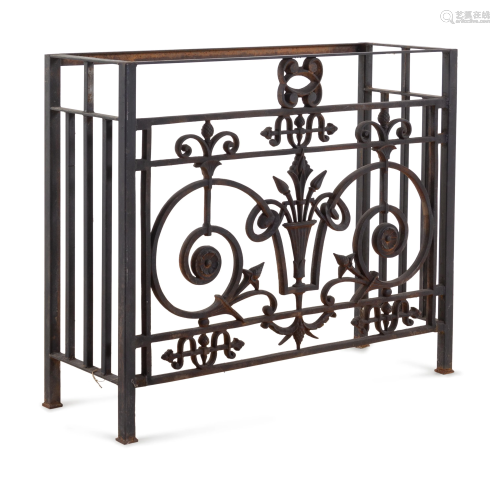A French Iron Balcony Grate Converted t…