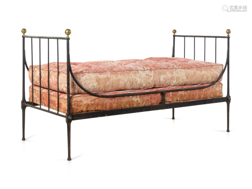 A French Painted Metal Daybed