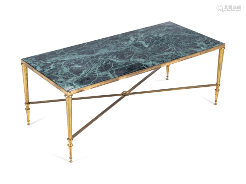 A Brass and Marble Low Table in the Style of …