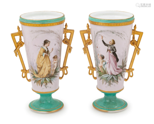 A Pair of Paris Porcelain Vases