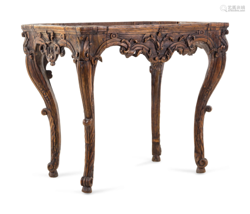 An Italian or French Carved Fruitwood Table