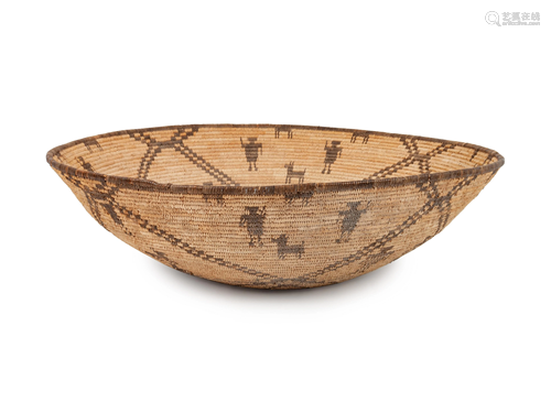 Apache Basket, with Figures diameter 19 7/8 x…