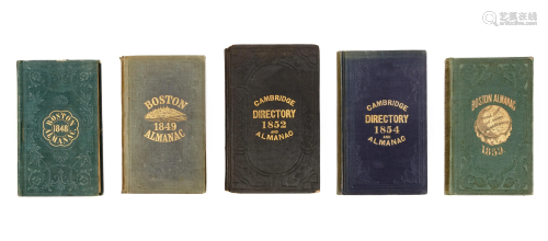 [BOSTON]. A group of 8 maps and directories…
