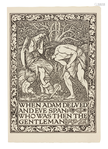 [KELMSCOTT PRESS]. When Adam Delved and E…