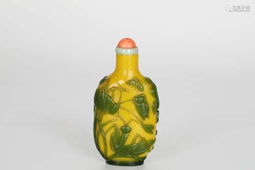 18th QianLong Yellow Glass animal snuff bottle