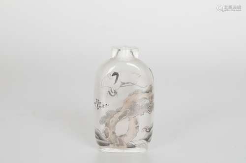 20th Yan Yutian, glass Snuff Bottle