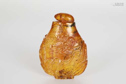 20th Amber snuff bottle