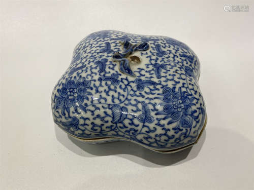 18th Blue and white porcelain box