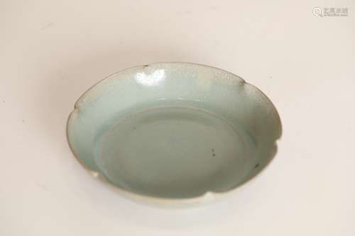 Song Qing Jun porcelain plate of Song Dynasty