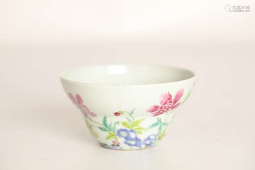 17th Pastel Glaze Flower Bowl