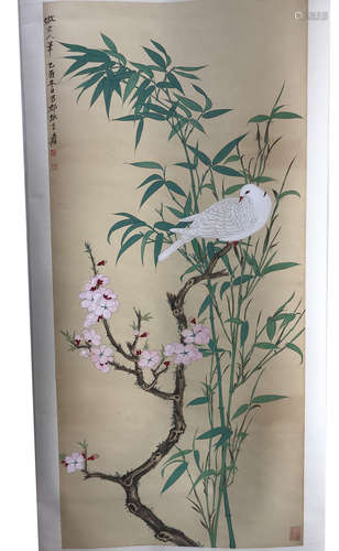 Zhang Daqian, flower and bird illustration