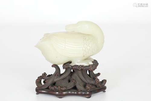 Ming Hetian jade goose wash