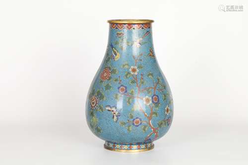 19th Cloisonne Flower Bird Bottle