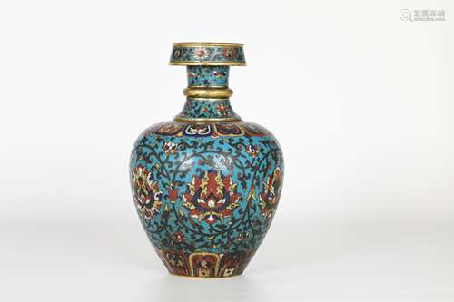 Ming Cloisonne zang cao bottle