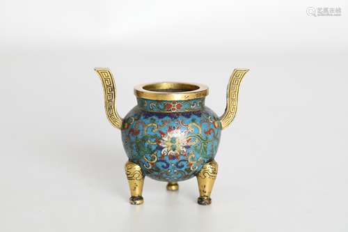 18th Cloisonne Incense Burner