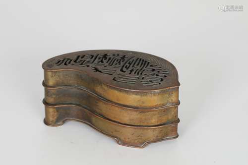 Qing Copper incense box