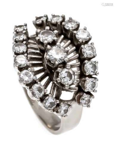 Brilliant ring WG 585/000 with diamonds, total 1.23 ct W / SI, RG 50, 5.3 gBrillant-Ring WG 585/