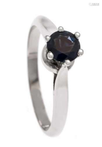Sapphire ring WG 585/000 with a round fac. Sapphire 5.3 mm, ring size 52, 2.3 gSaphir-Ring WG 585/