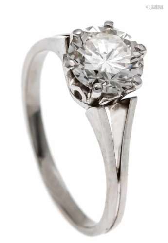 Brilliant ring WG 750/000 with a brilliant cut diamond 1.7 ct white (K) / VVS, RG 59, 4.0gBrillant-