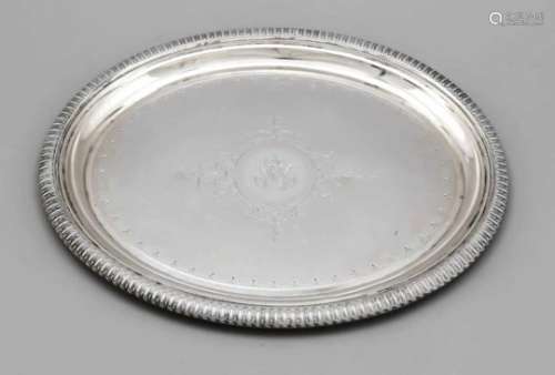 Oval tray, German, late 19th century, hallmarked Koch & Bergfeld, Bremen, jeweler's markSchlund,