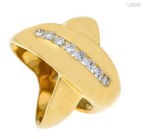 Brilliant ring GG / WG 750/000 with diamonds, totaling 0.50 ct TW / VS-SI, RG 56, 17.6 gBrillant-