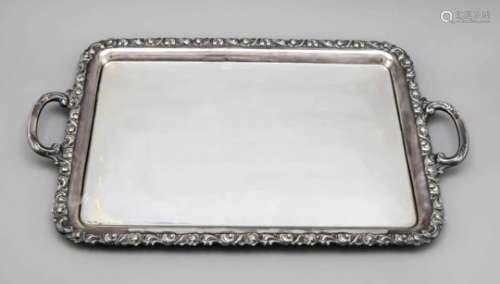 Rectangular tray, German, 20th cent., hallmarked Emil Hermann, Waldstetten, Sterlingsilver 925/